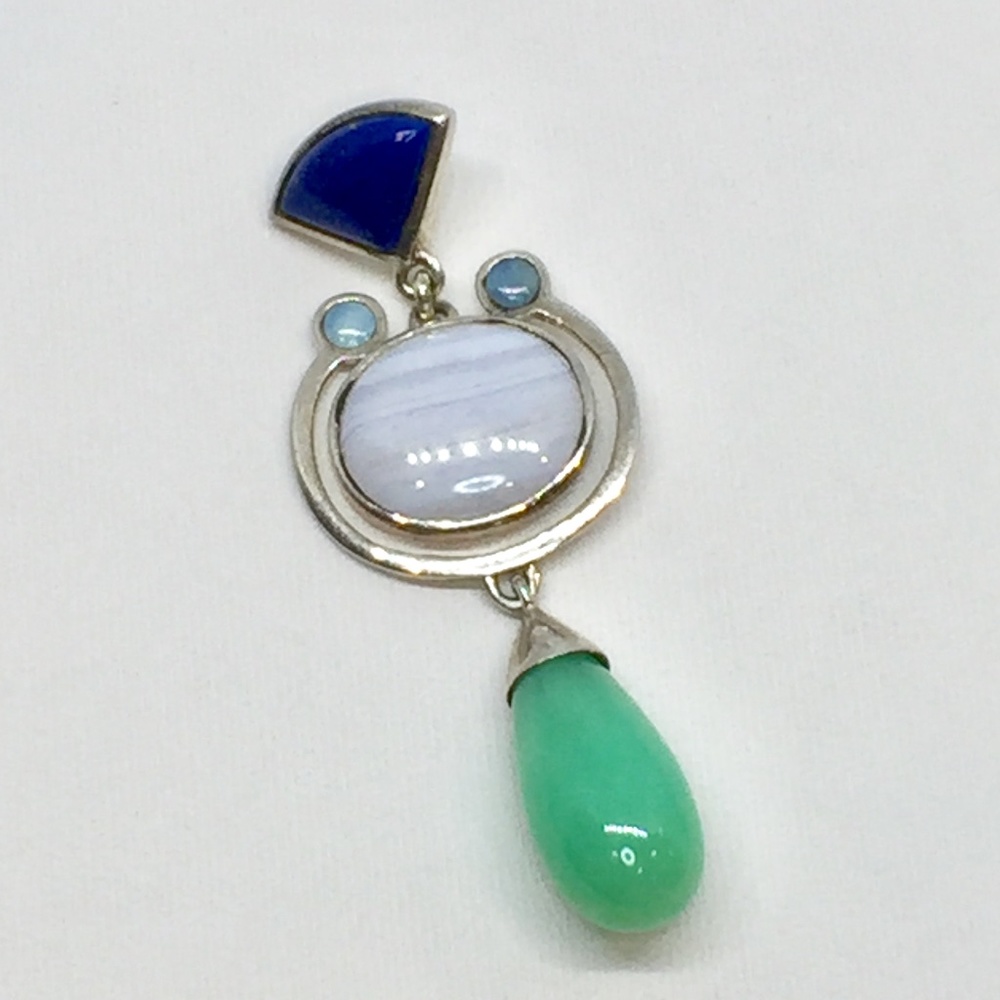 Whitney Kelly Sterling & Gemstone Pendant